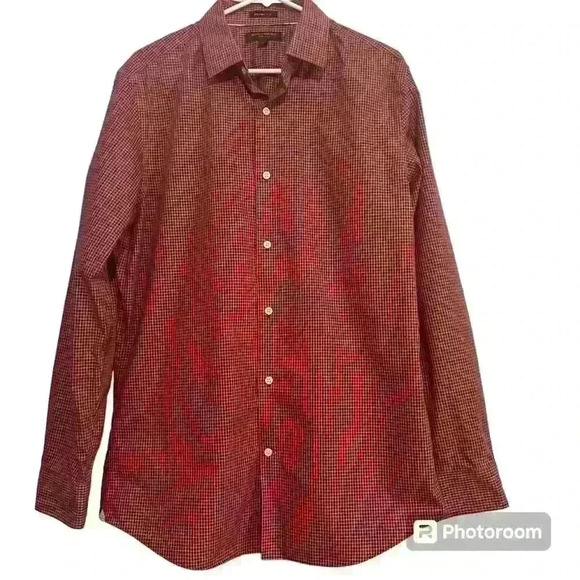 Banana Republic Grant Fit non-iron checkered button-down shirt. Men’s size large - Picture 1 of 6